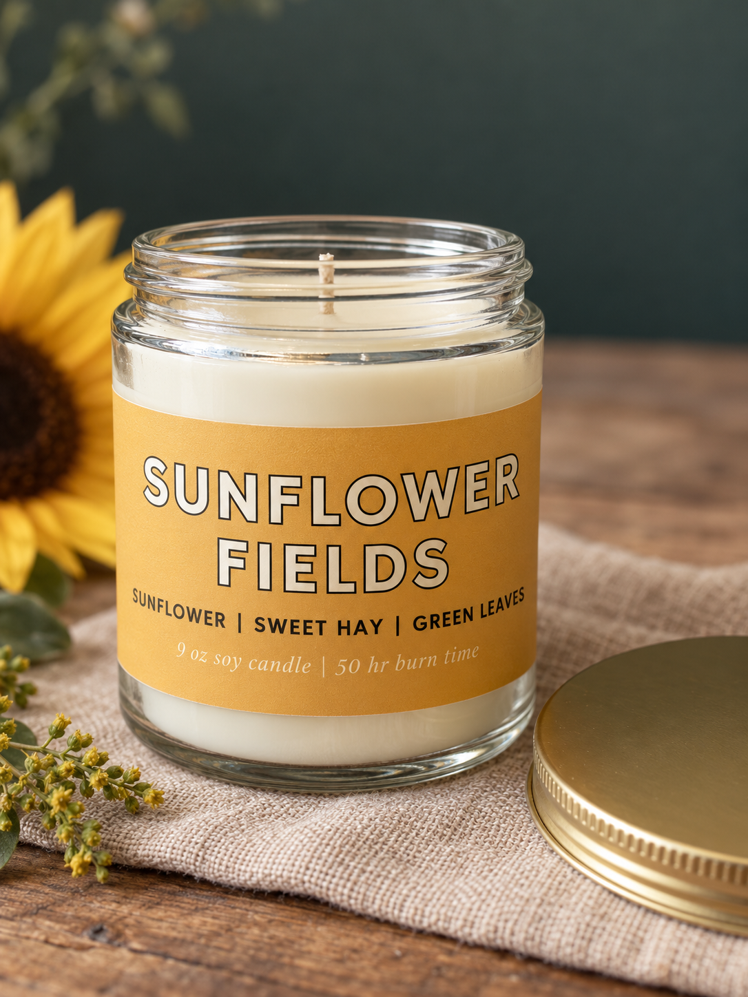 Embers Sunflower Fields Candle