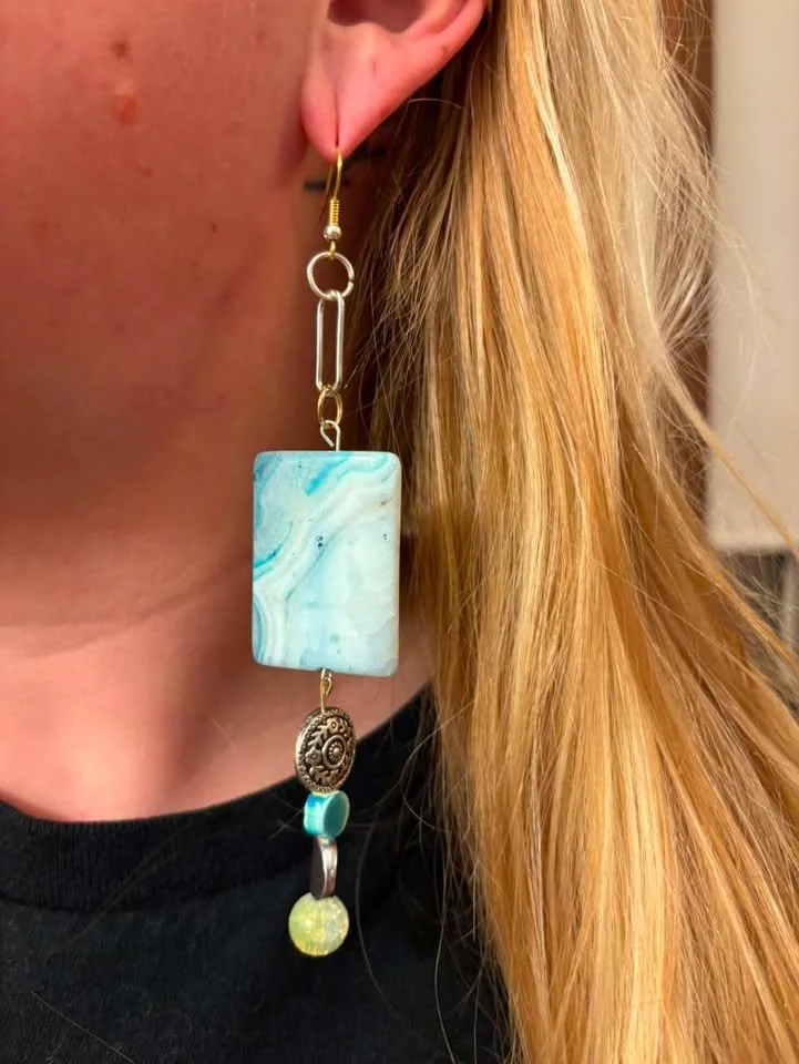 Bold Blue Agate and Accents