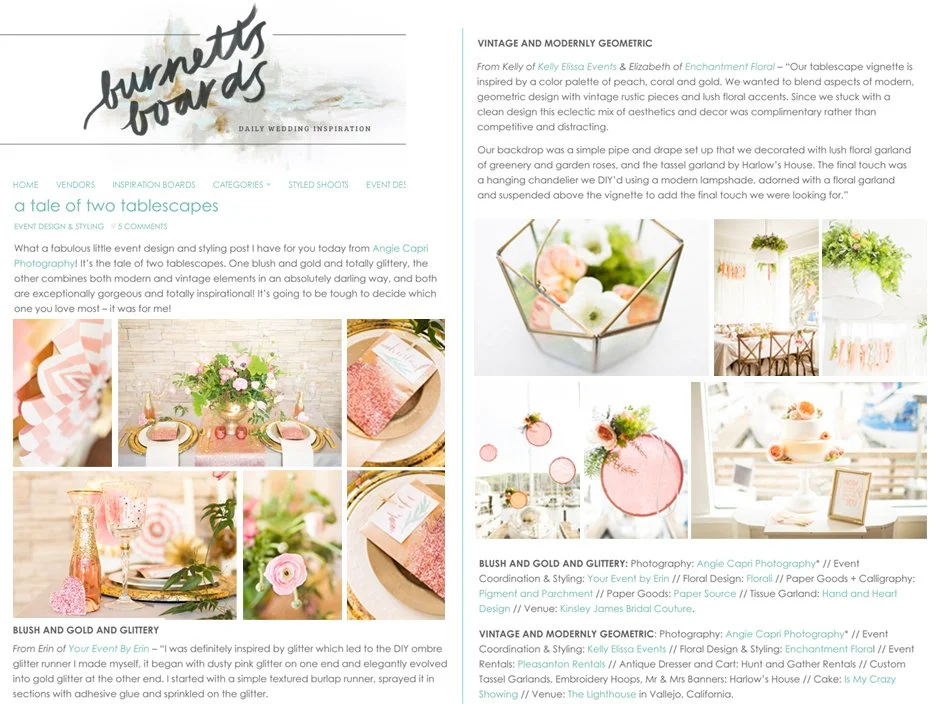 Featured | San Francisco Bay Area Wedding Design and Inspiration | Burnett's Boards