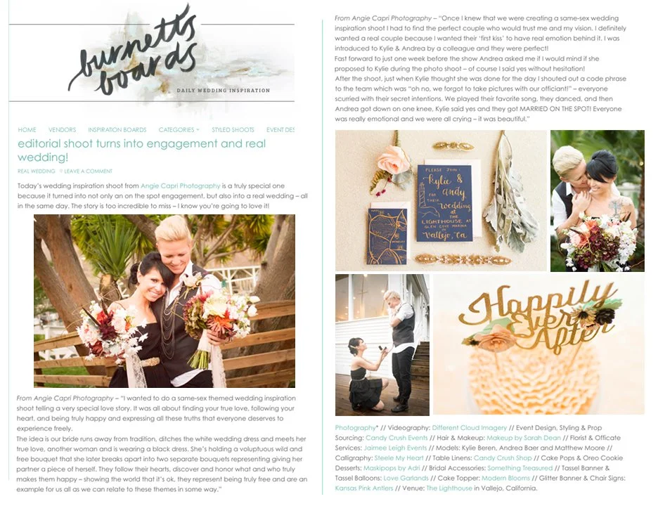 Featured | San Francisco Same Sex Wedding Editorial Turned Elopement | Burnett's Boards