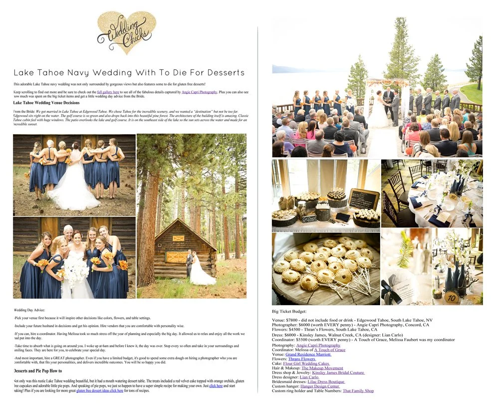 Featured | Edgewood Lake Tahoe Navy Wedding | Wedding Chicks