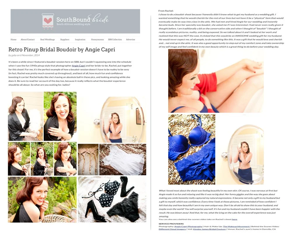 Featured | Bay Area Retro Pinup Bridal Boudoir Photographer | Southbound Bride