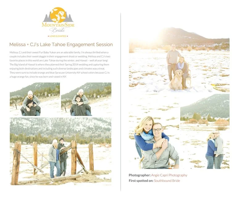 Featured | Cozy Winter-Inspired Lake Tahoe Engagement Photographer | Mountainside Bride
