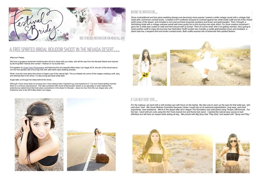 Featured | Nevada Desert Free Spirited Bridal Boudoir Photographer | Festival Brides