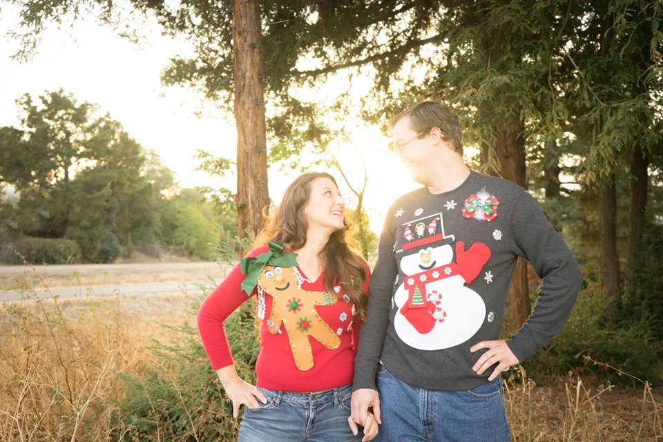 Adorable Ugly Christmas Sweaters | East Bay Engagement Photographer