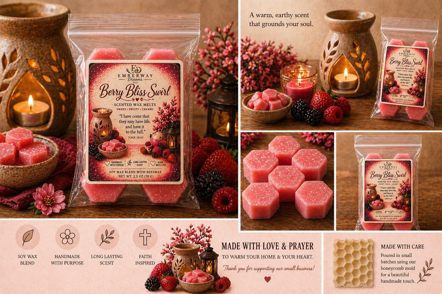 Berry Bliss Swirl Wax Melts