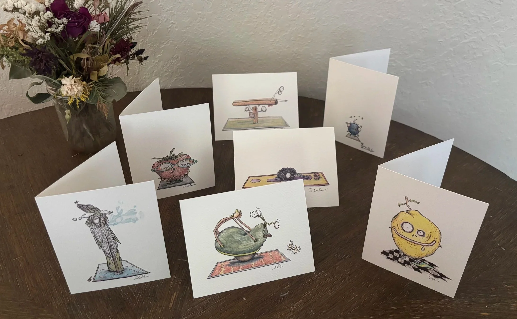 full yoga class - greeting card set