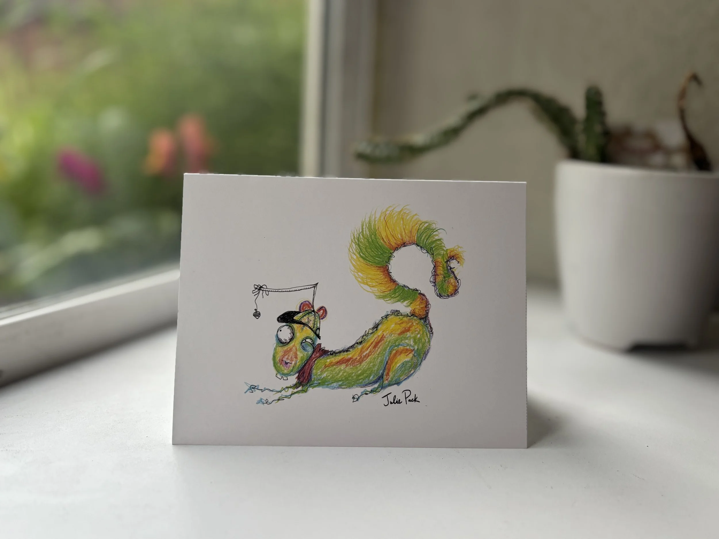 reggie the squirrel greeting card