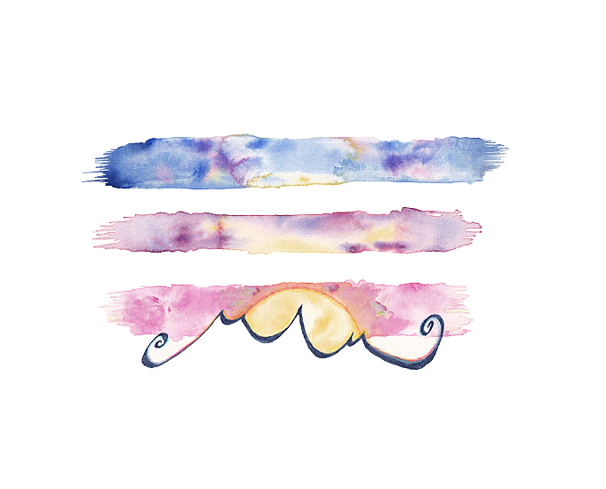 watercolor sunset