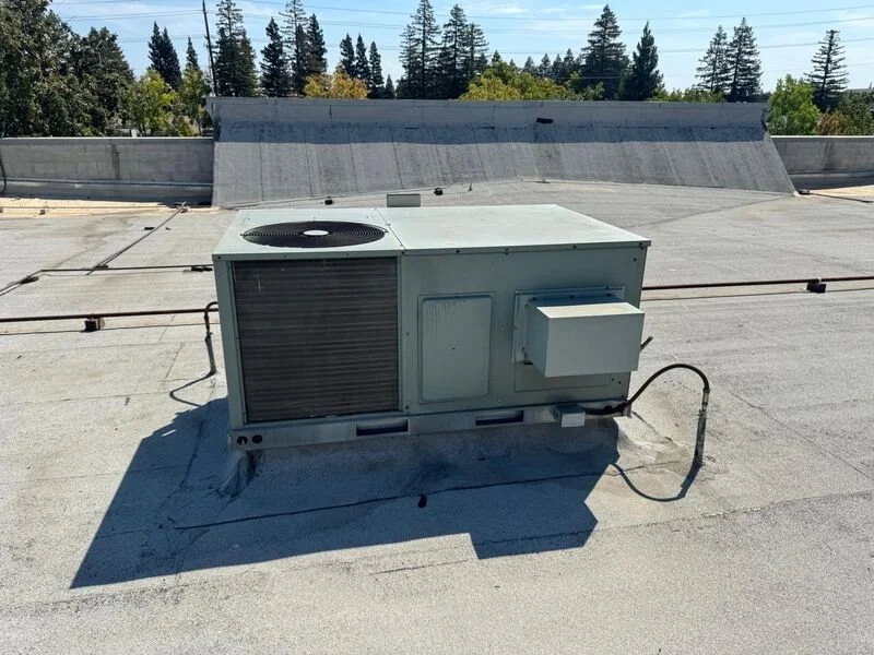 Rooftop HVAC unit on a commercial building