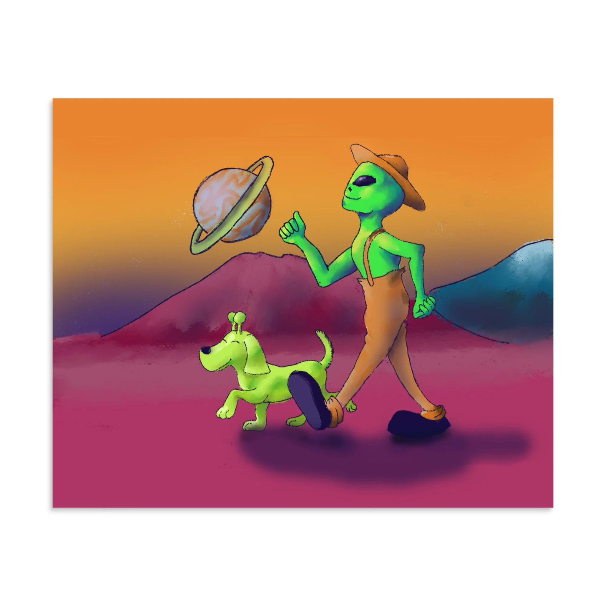 Alien Rancher and his Dog