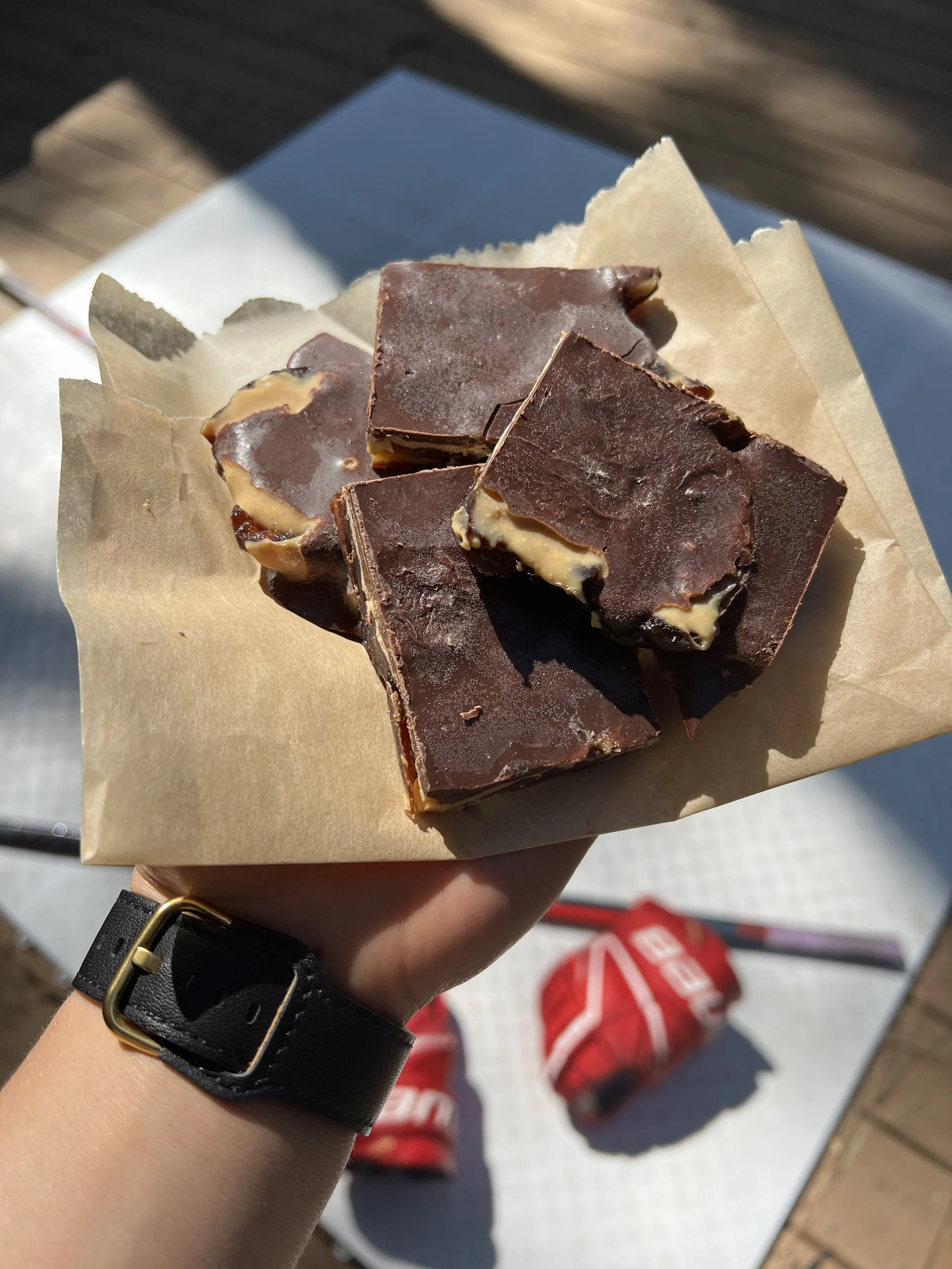 Chocolate PB Date Bars