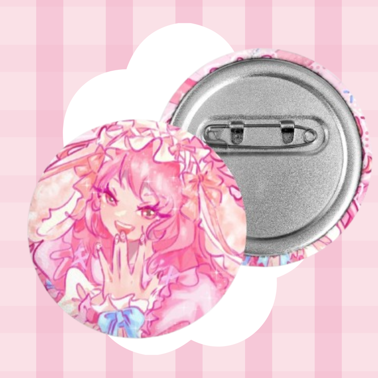 Issho ni Bunny Plush Badge