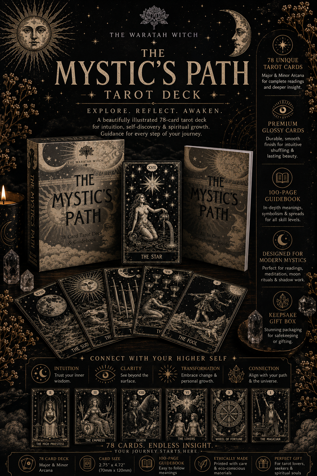 TWW The Mystic Path Tarot Cards Poster. COpyright Image owned and created by TWW.png