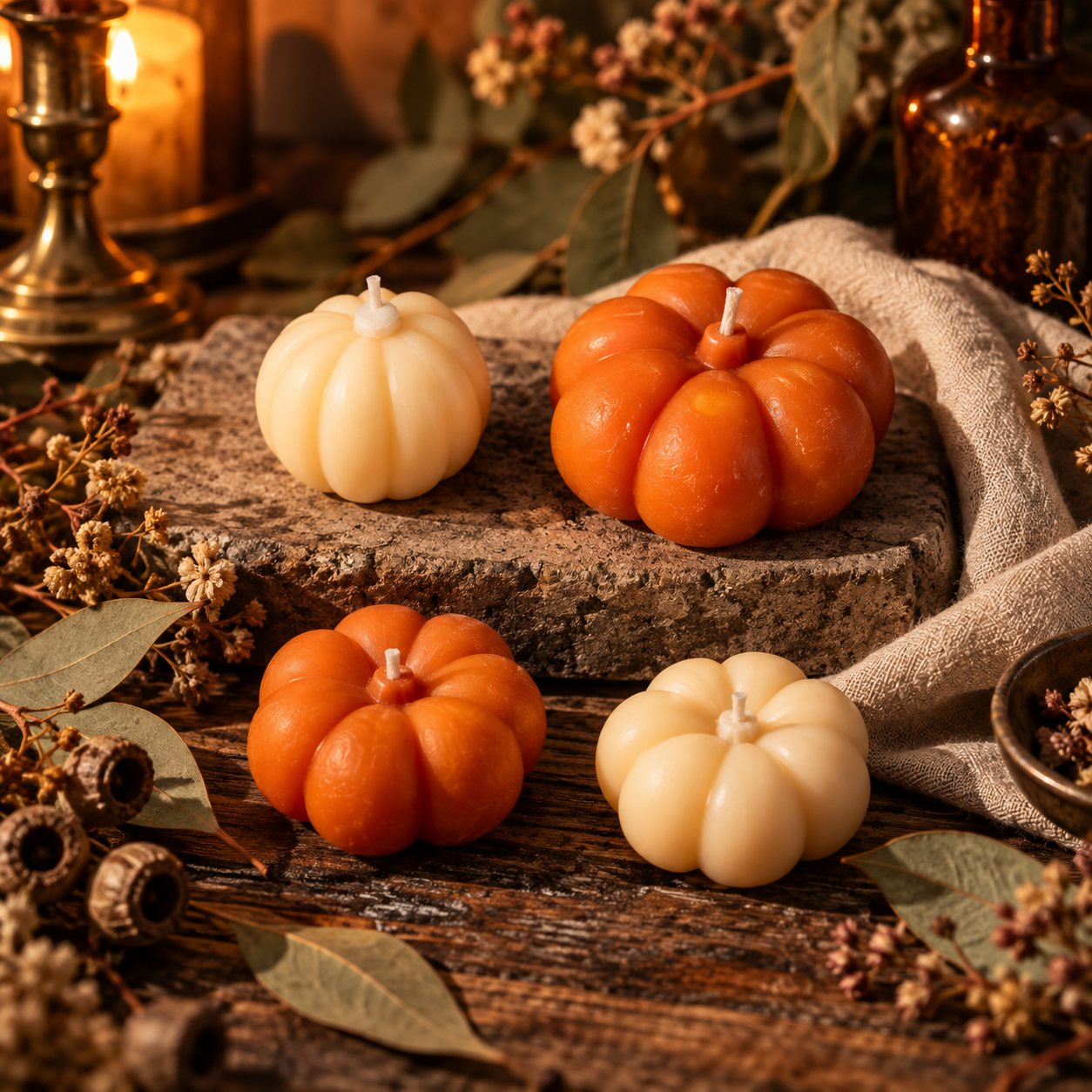 Pumpkin Shaped Soy Candles