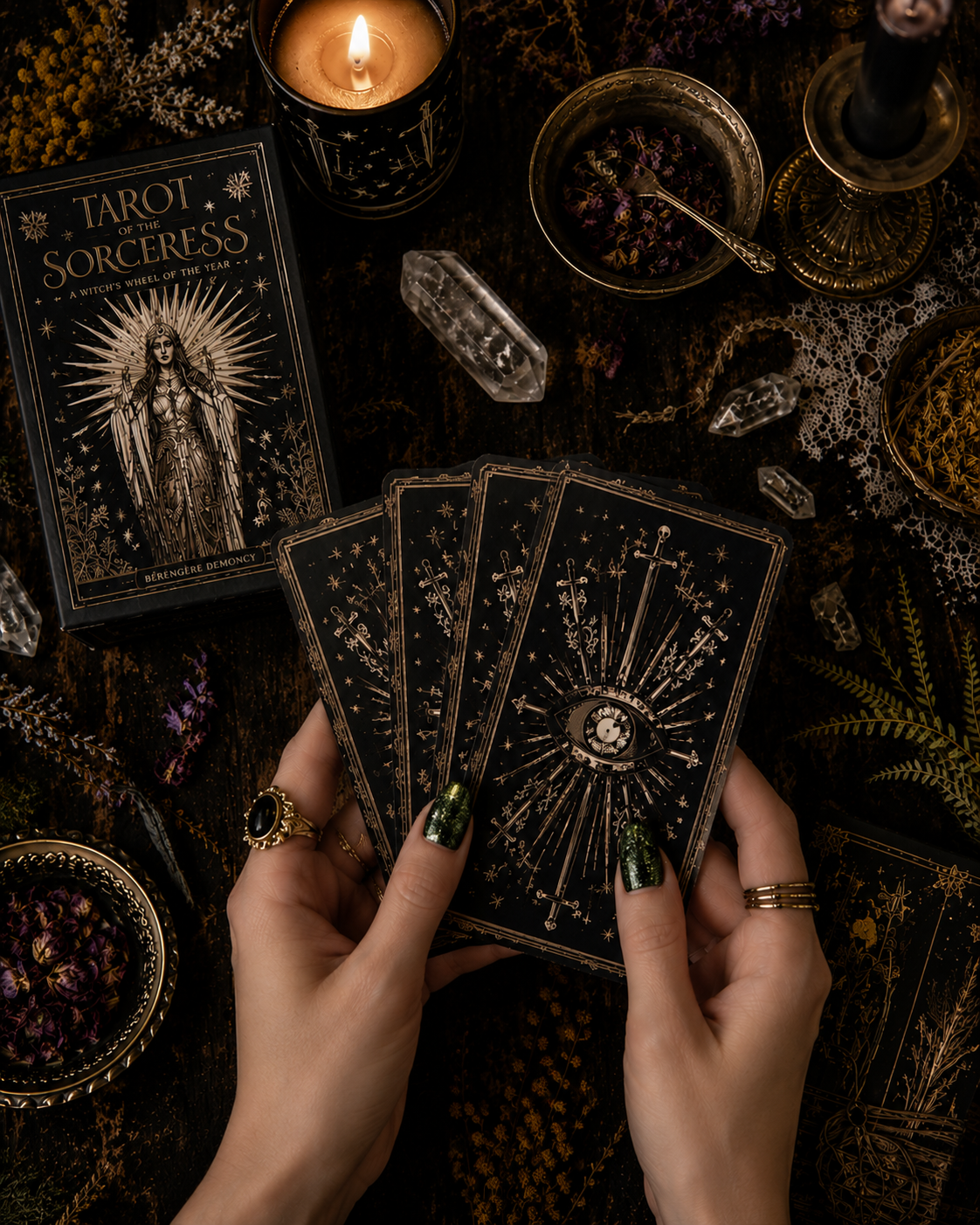 TWW Tarot of the Sorceress Tarot Card Deck hands Copyright Image owned and created by TWW.png