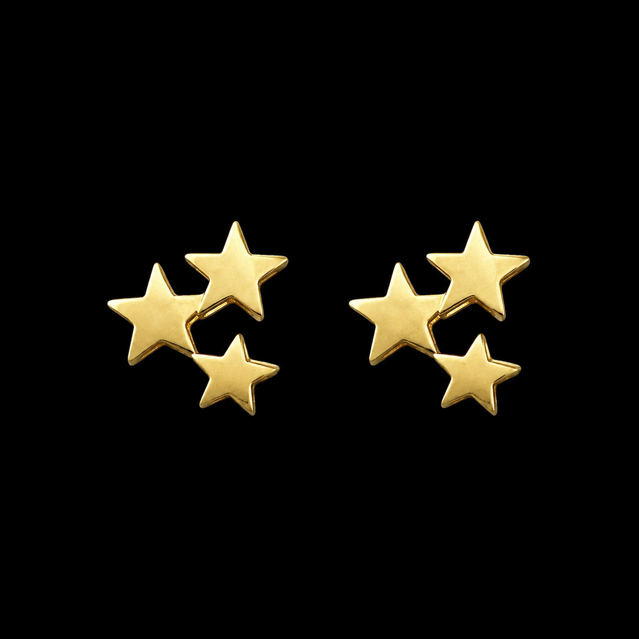 Star Stud Cluster Gold BB Waratah Witch Display photo Earrings Made by Flax Barn..png