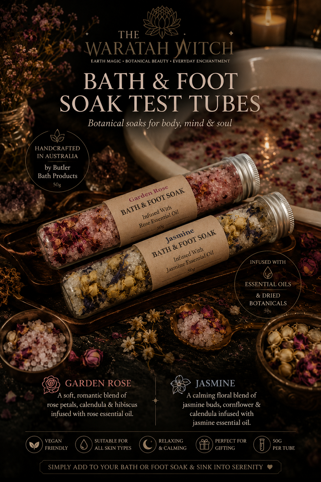 TWW Poster - Bath salt test tubes. Image copyright owned and created by TWW. Bathsalts created by Butler Bath Products..png
