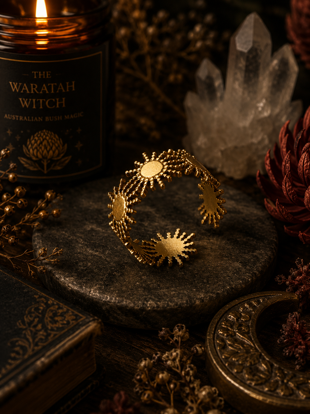 Open Sun Ring Display Image -made by Flax barn Sold by the Waratah Witch 3.png