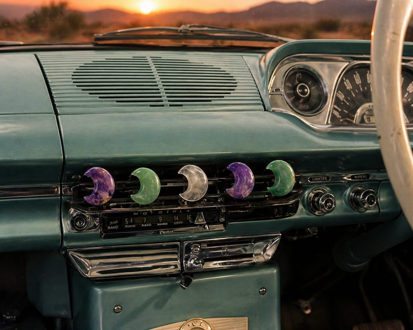 Witchy Moon Car Crystal