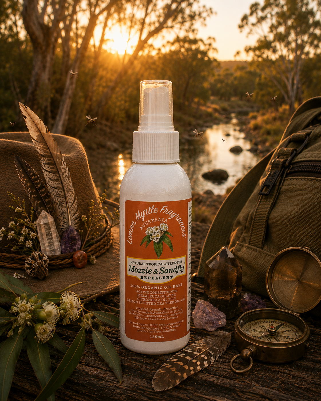 Lemon Myrtle Fragrances Mozzie & Sandfly Repellent 125ml
