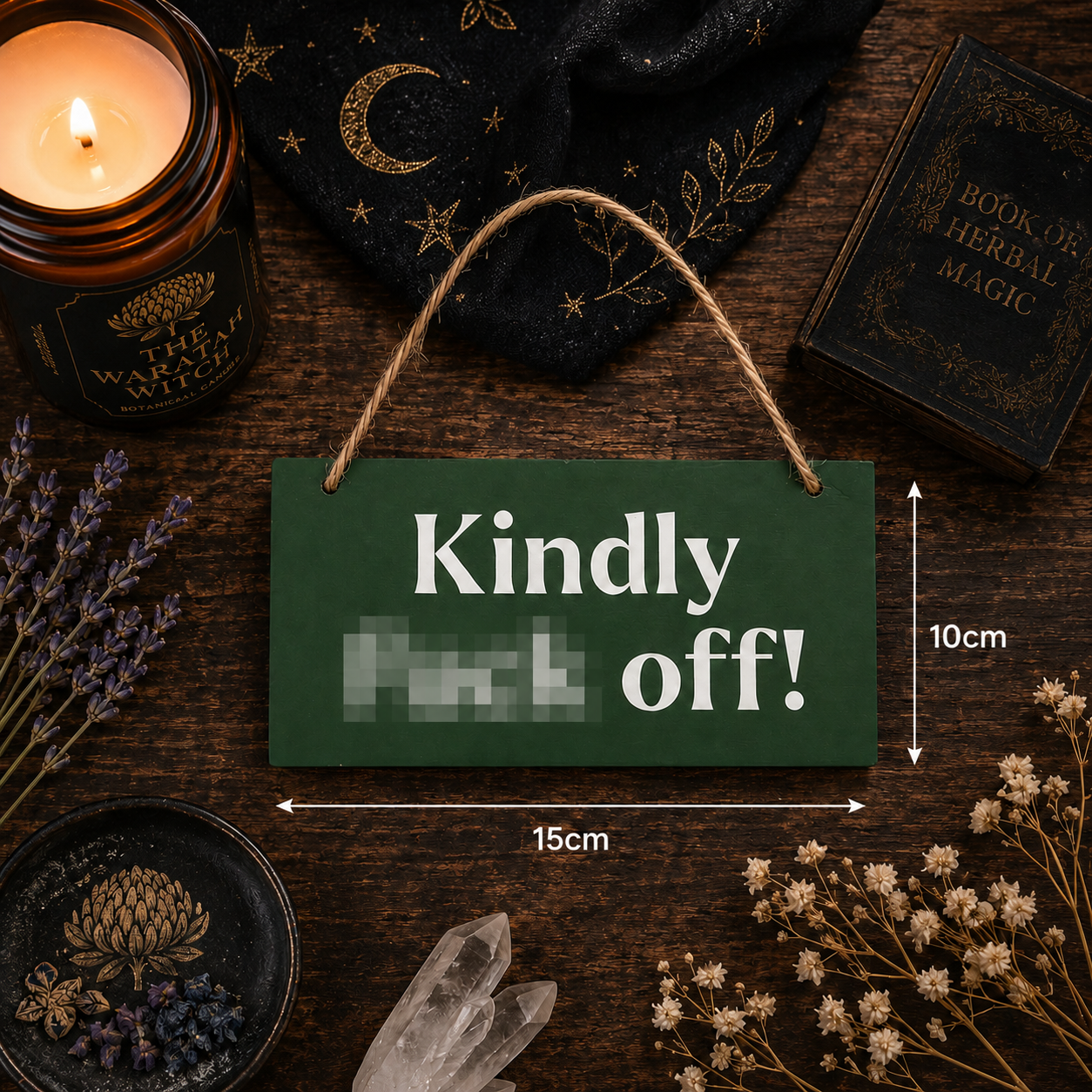 Kindly F*ck Off Hanging Sign