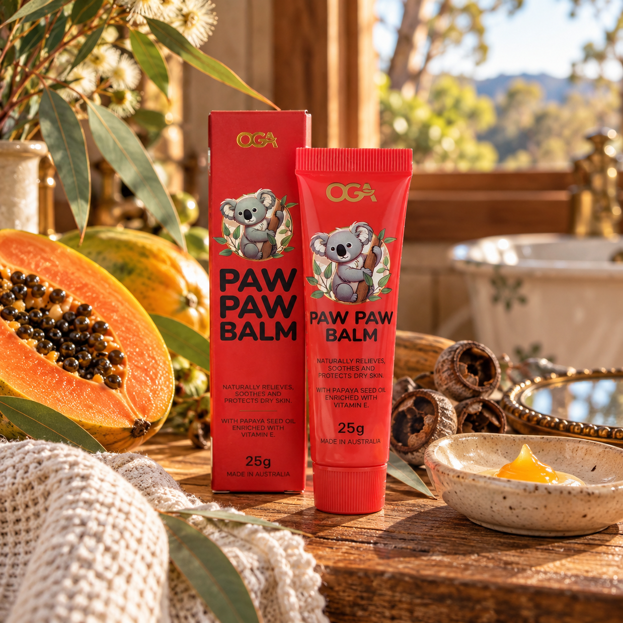 OGA Paw Paw 25g Display. Image composition created by The Waratah Witch using digital and AI-assisted creative tools..png