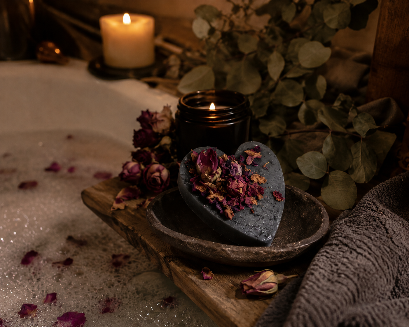 Charcoal Rose Soap Bar