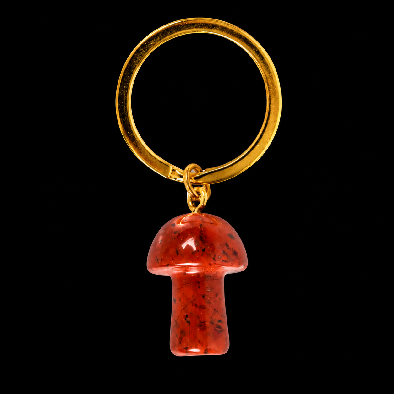 TWW Red jasper Mushroom Keyring 1. Copyright Image owned and created by TWW.png