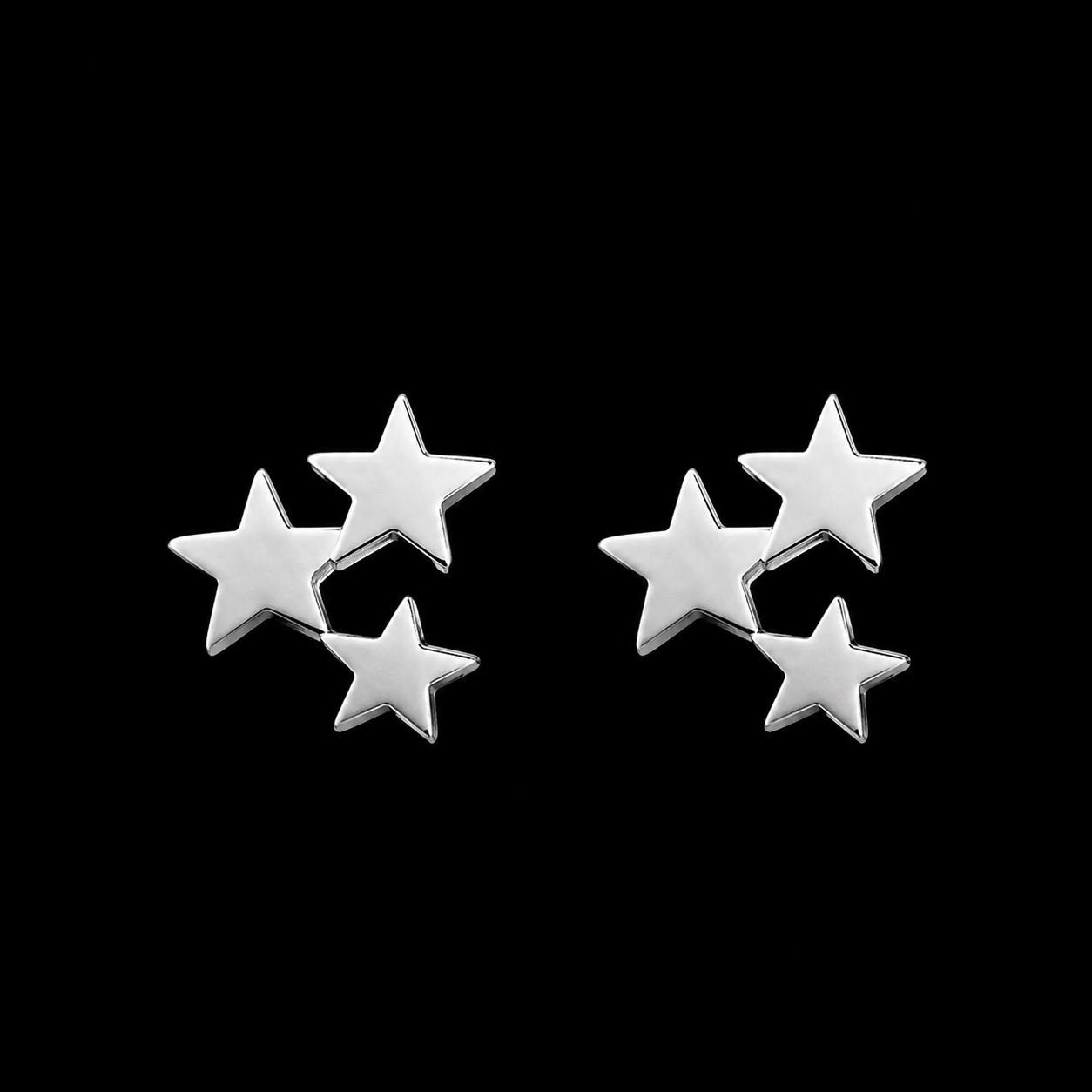 Star Stud Cluster Silver BB Waratah Witch Display photo Earrings Made by Flax Barn..png