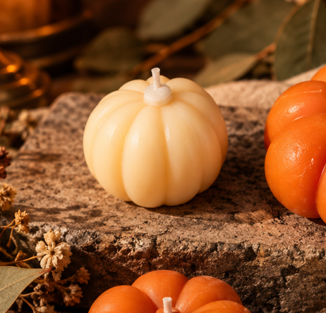 Pumpkin Candle SRW. Made by Kourage & Co. Image composition created by The Waratah Witch using digital and AI-assisted creative tools. © The Waratah Witch 2026.png