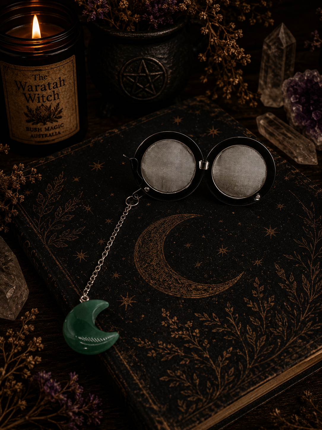 Witchy Mon Green Adventurite Tea Strainer TWW.png