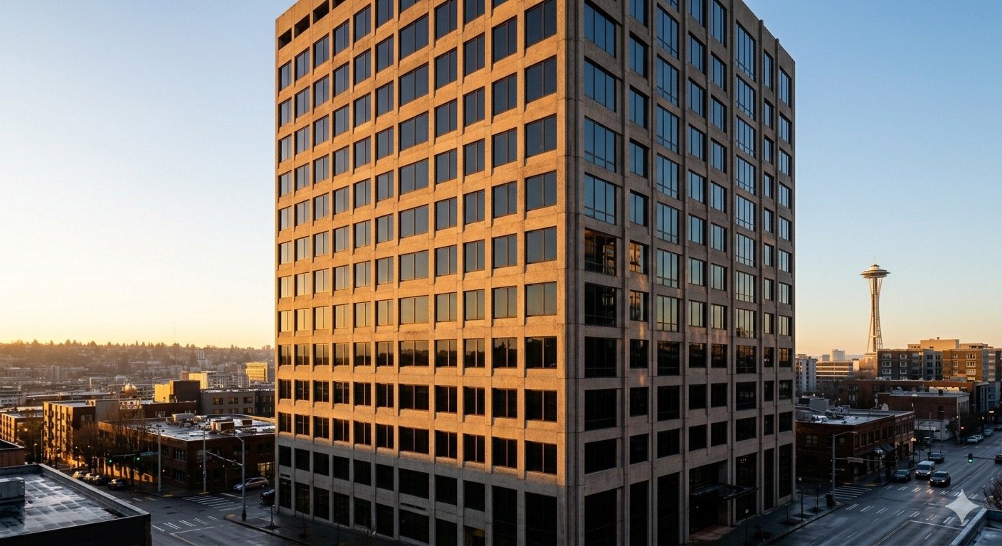 commercial window film installation seattle downtown building everglass