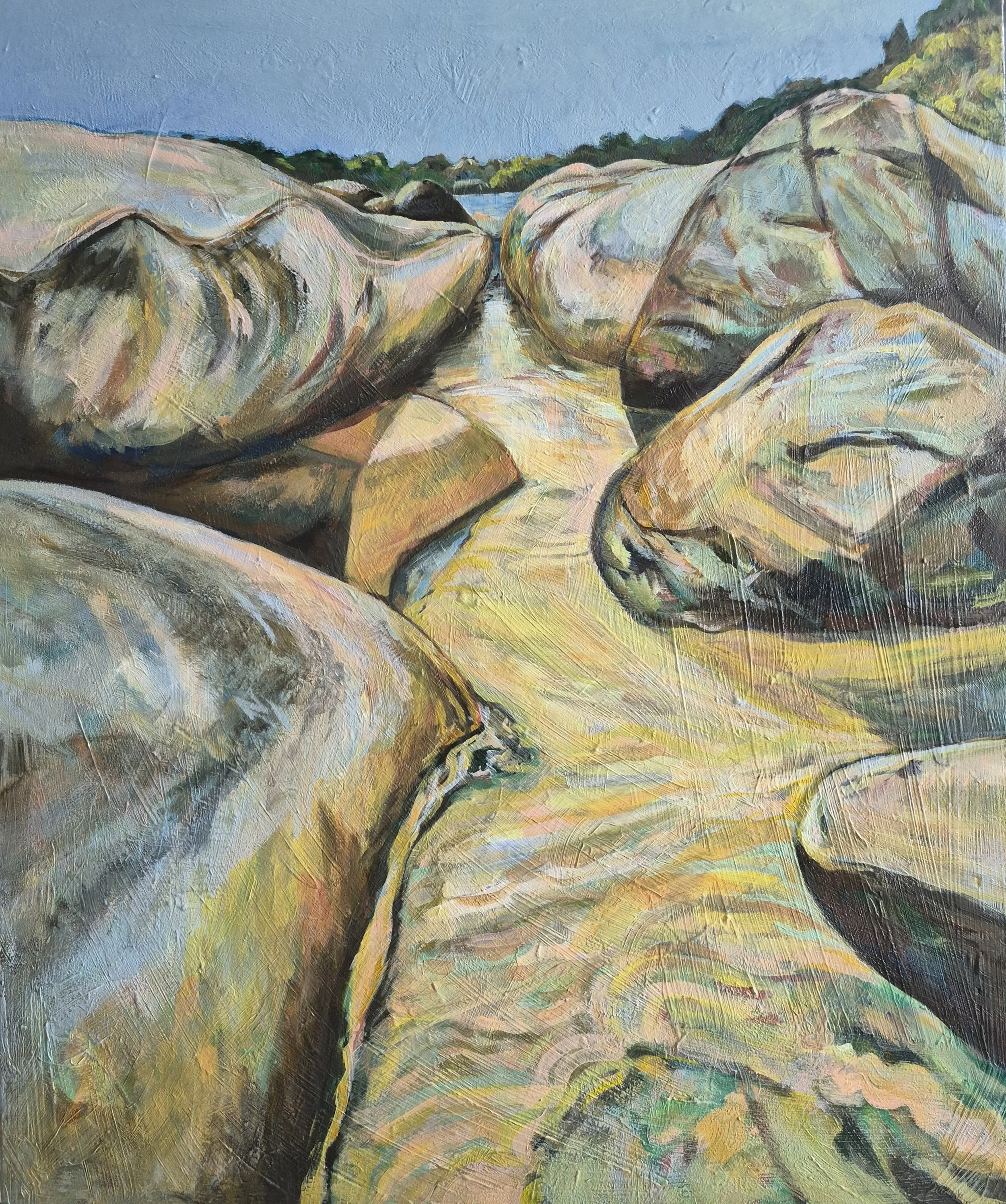 Still Water, Held Shore, 2026 
Synthetic Polymer on Canvas