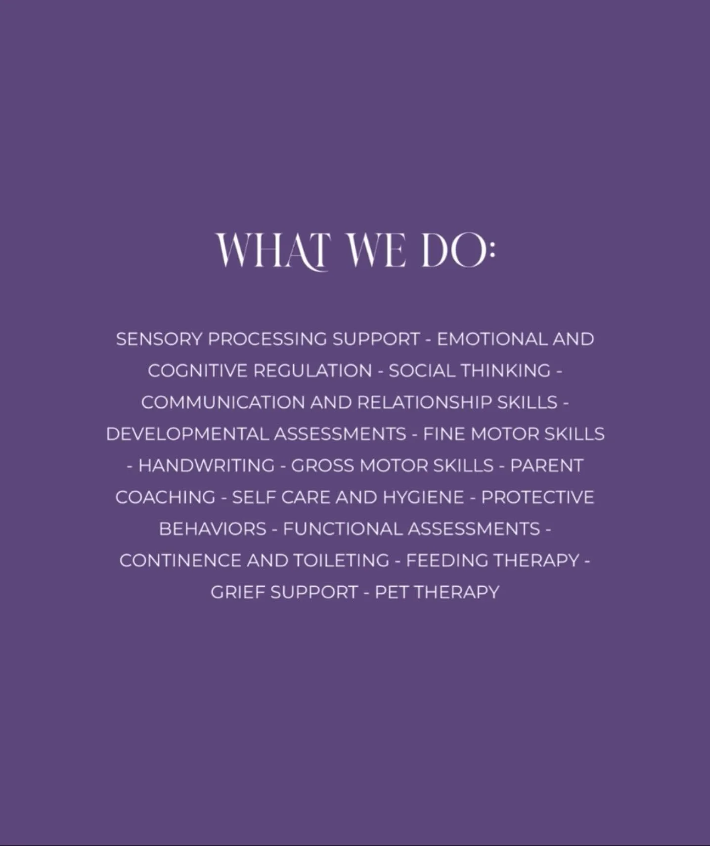We provide comprehensive and holistic Paediatric Occupational Therapy to help consciously aware parents and their children shine whether at home, in the classroom or out in the world✨

DM us for a 15 minute complimentary phone consultation.

#Paediat