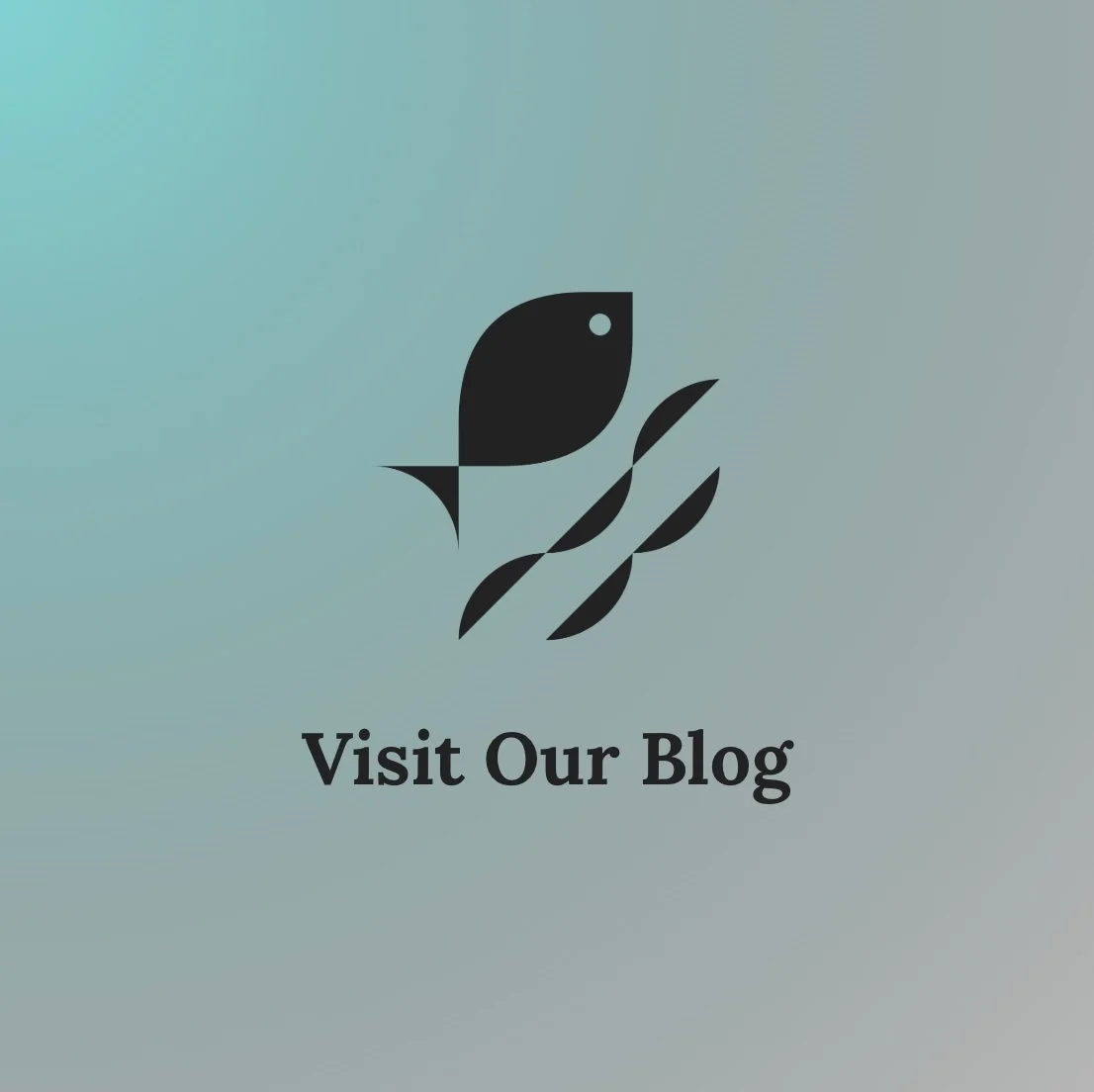 A minimalist graphic of a bird and leaves with the text "Visit Our Blog" on a gradient blue-green background.