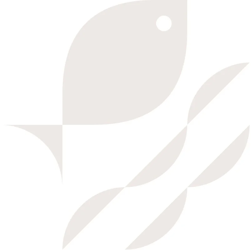 Light-colored abstract botanical pattern with leaves and a circular shape.