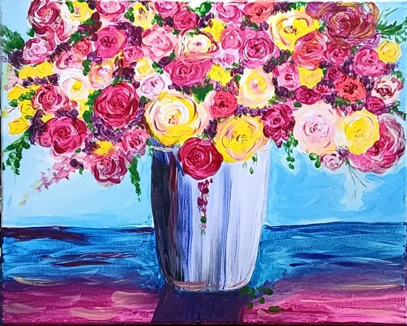 Roses In a Vase
