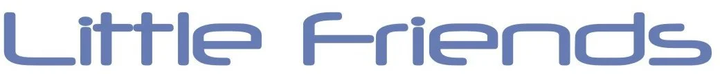 Text reading 'Little Friends' in blue font.