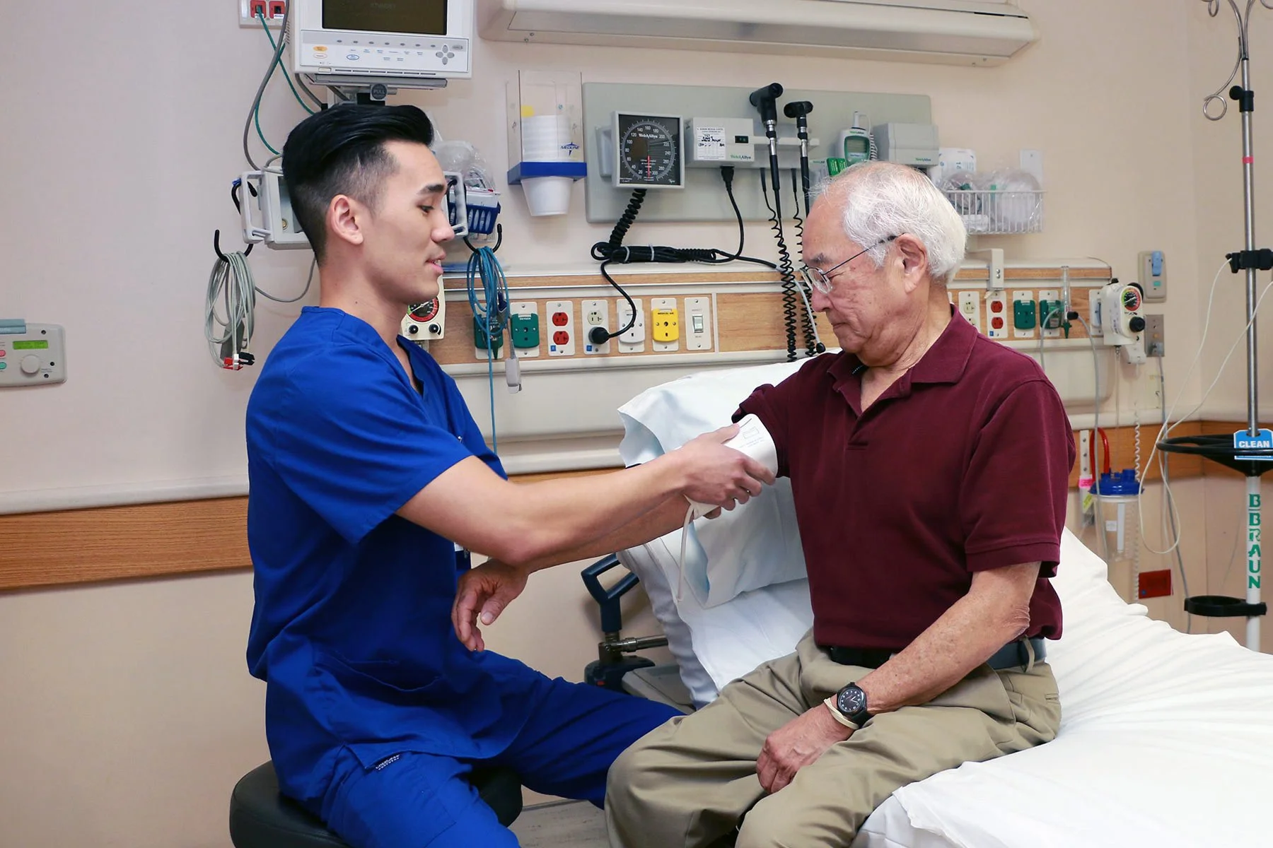 medical professional with patient