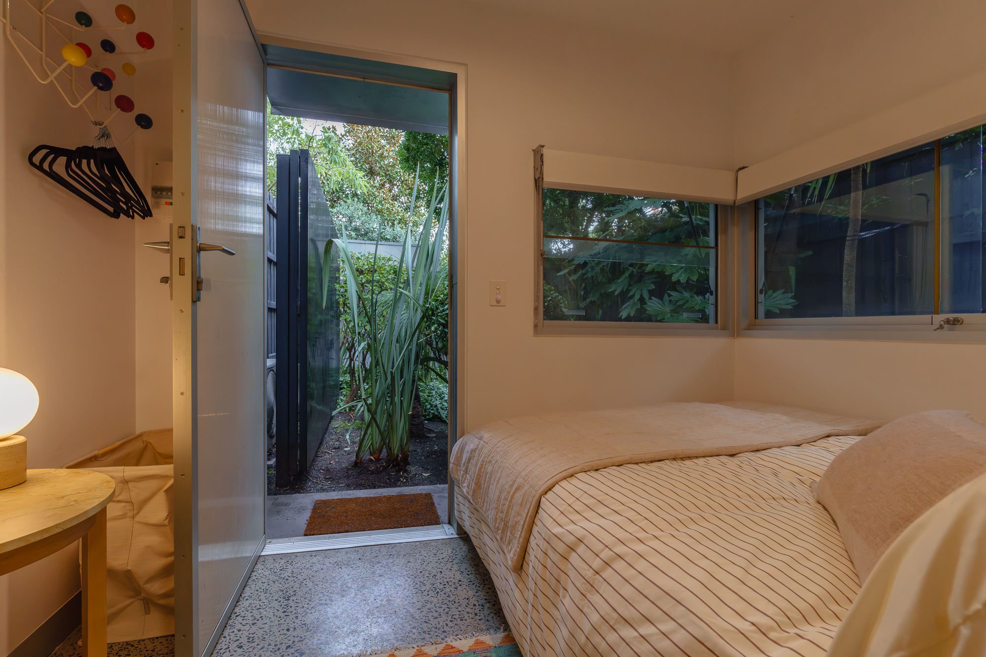 Interior of the bedroom at Conservatory Residency