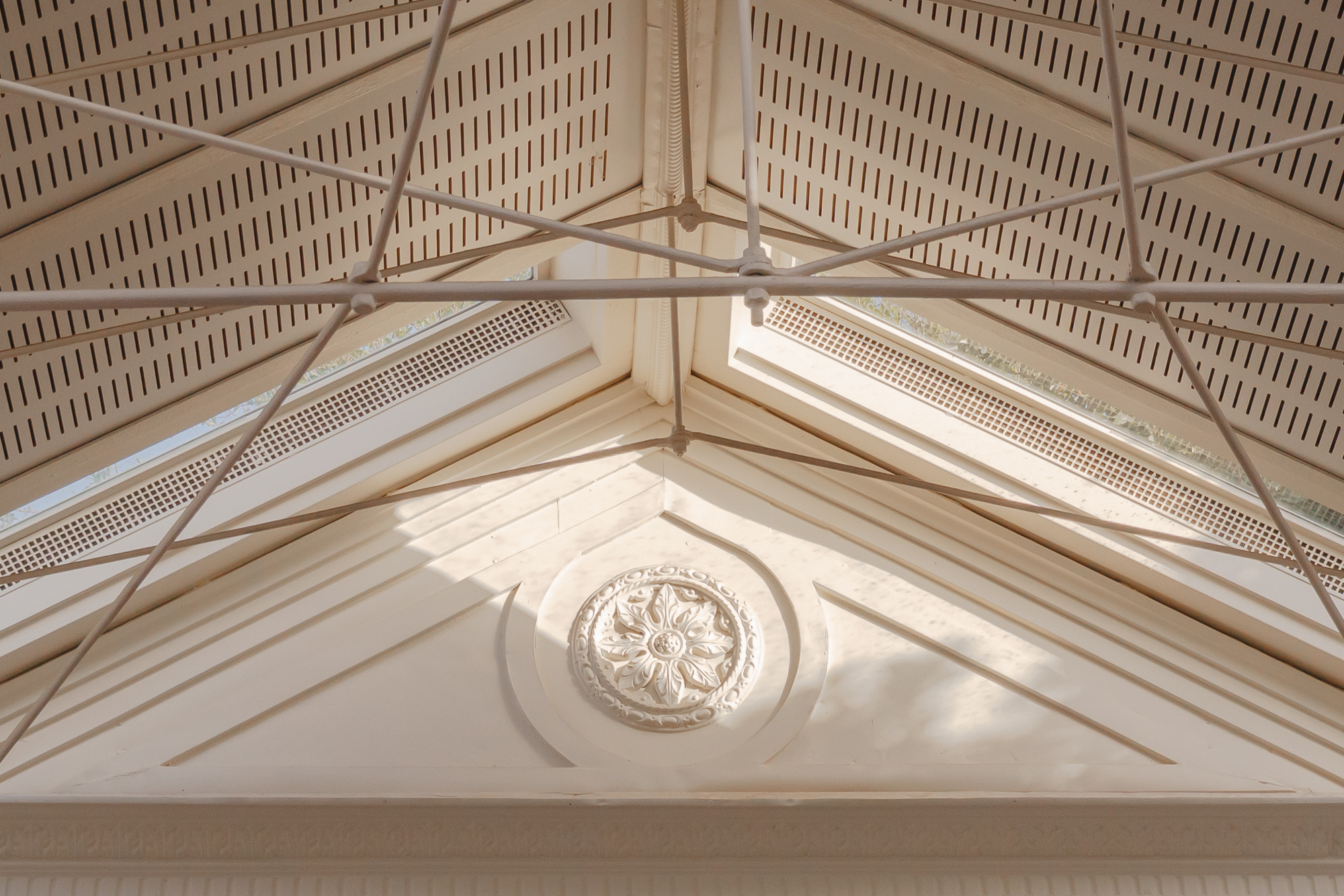 Interior heritage detail in the conservatory at Conservatory Residency, Caulfield North