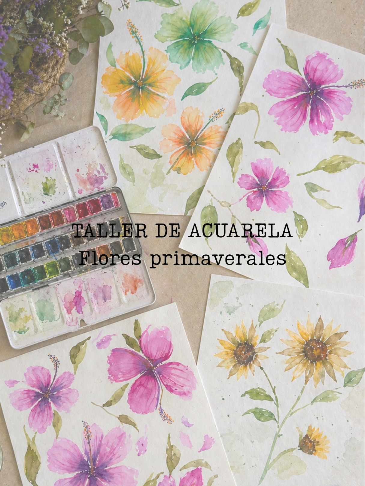 Taller de acuarela & brunch · Flores primaverales