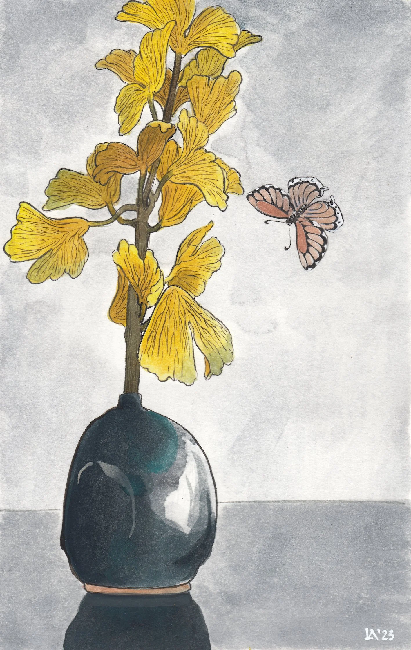 Ginko in Vase