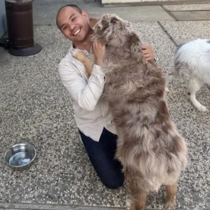Tony has been a dog lover his entire life — raised in a family where dogs weren't just pets, they were family. He's the person who walks into a room and immediately knows everyone in it.
By day he's a financial systems wizard at Adobe. By nature he's