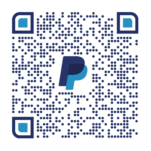 PayPal logo surrounded by a QR code.