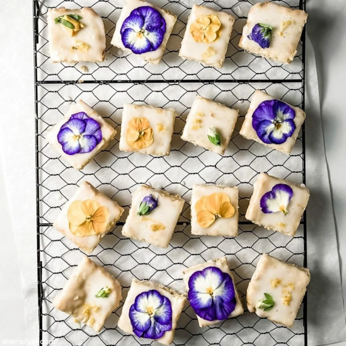 Lemon Lavender Shortbread Bars - 1/2 Dozen