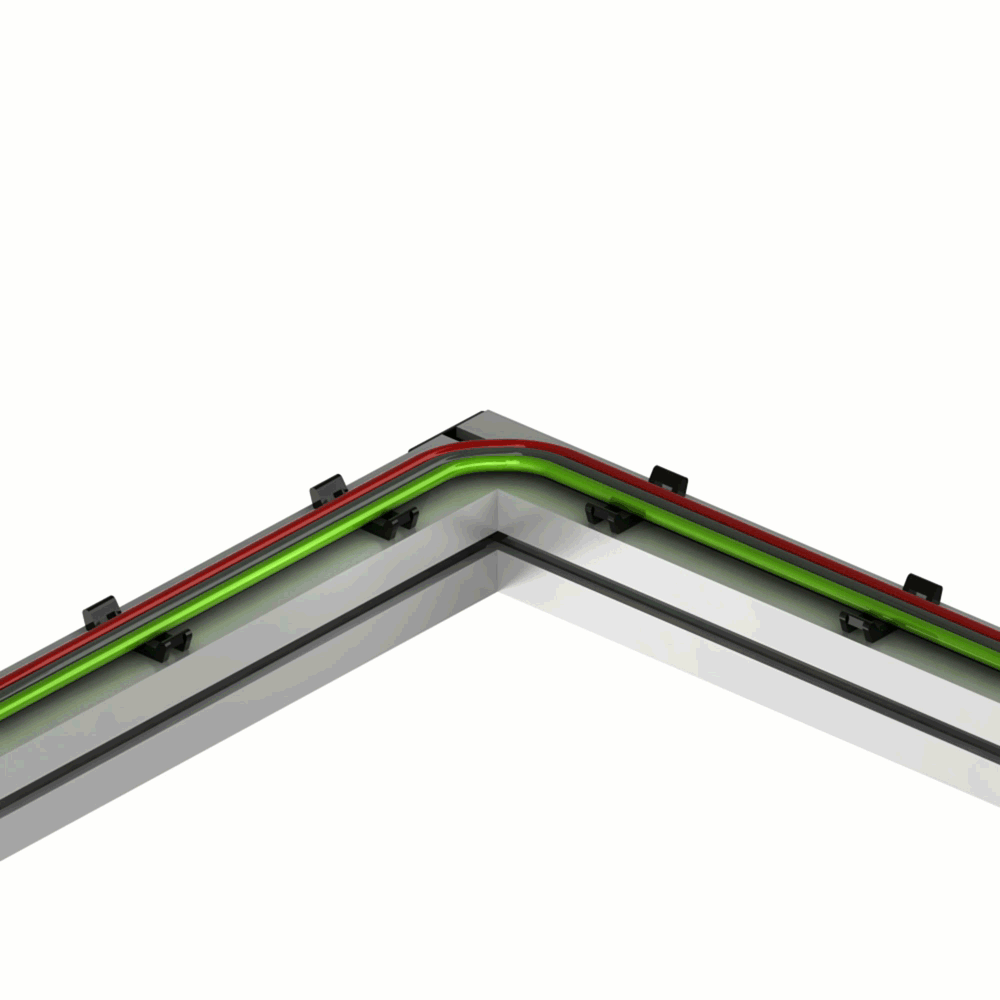 accessori per profili in alluminio cable management per cavi elettrici e impianti pneumatica