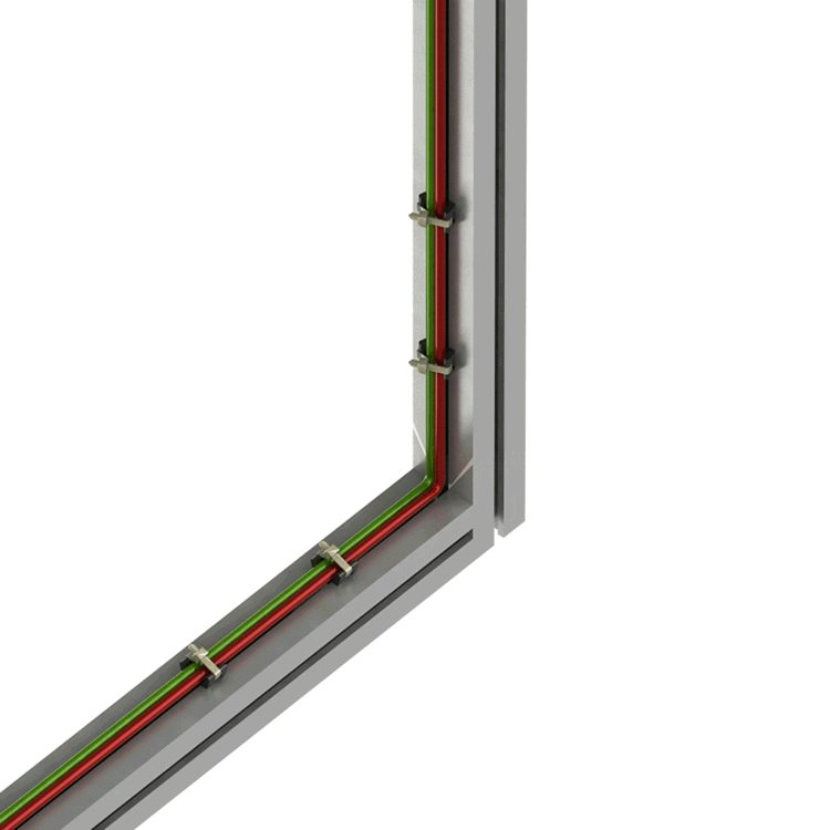 accessori per profili in alluminio cable management per cavi elettrici e impianti pneumatica