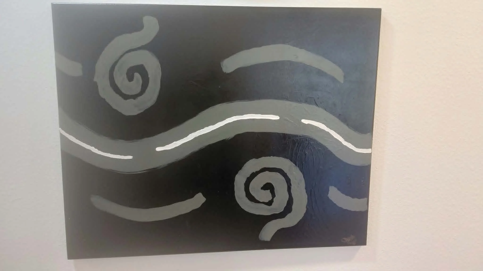 Abstract in Black and Gray